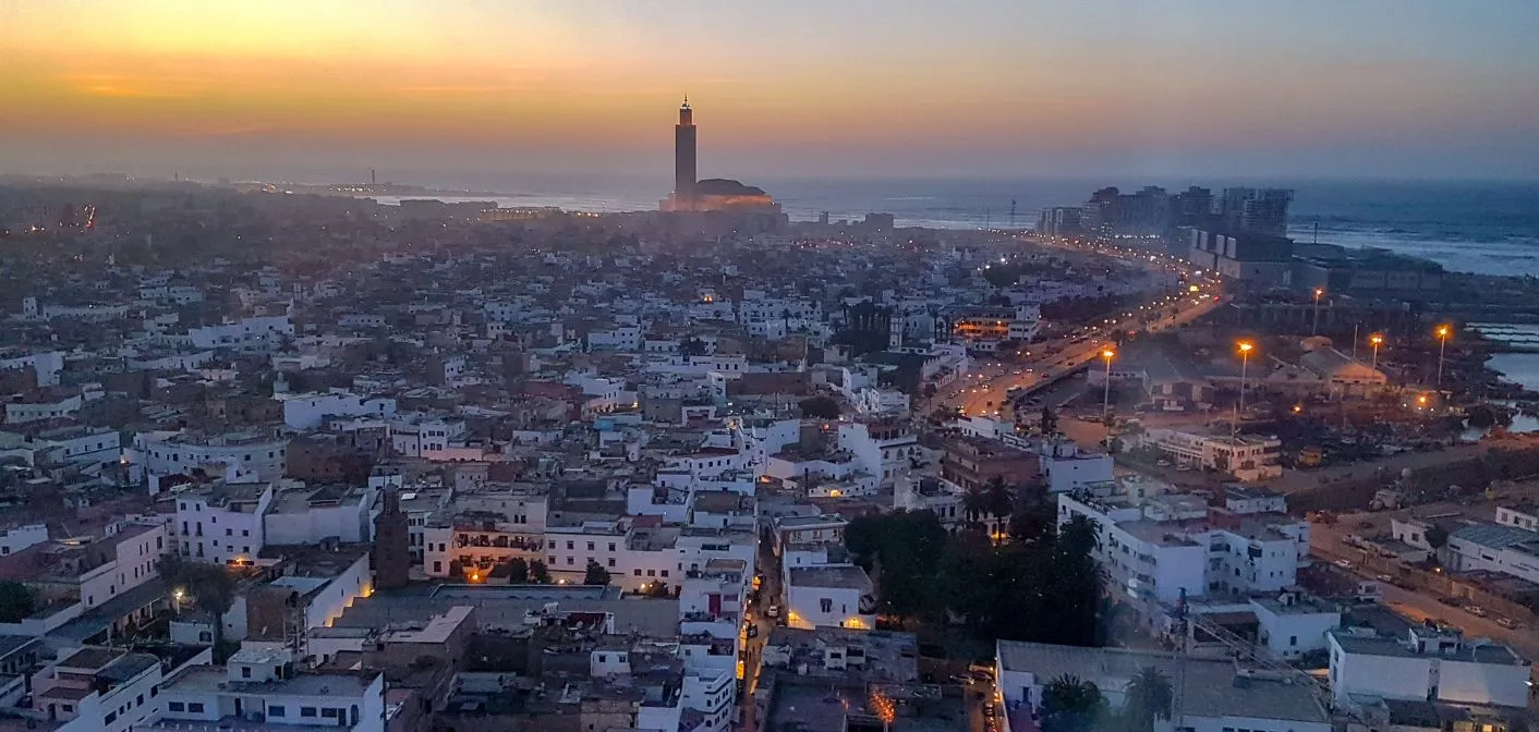 Casablanca au coucher du soleil